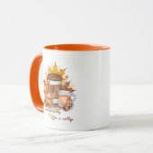 Mug Les feuilles tombent, le café appelle  (Devant gauche)