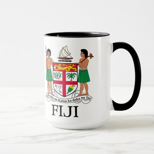 Mug Les FIDJI - emblème/drapeau/manteau des (Droite)