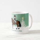 Mug Les filles aiment les chevaux - Dressage Rider Per (Devant droit)
