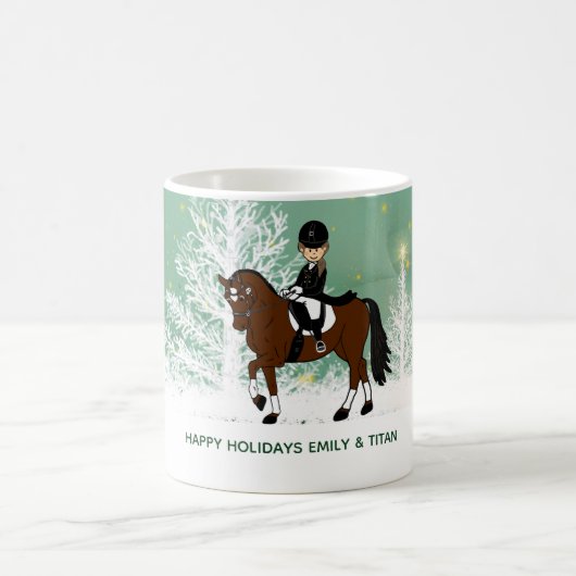 Mug Les filles aiment les chevaux - Dressage Rider Per (Centre)
