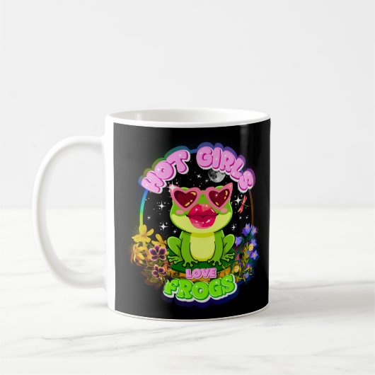 Mug Les filles chaudes aiment les grenouilles Funny Gr (Gauche)