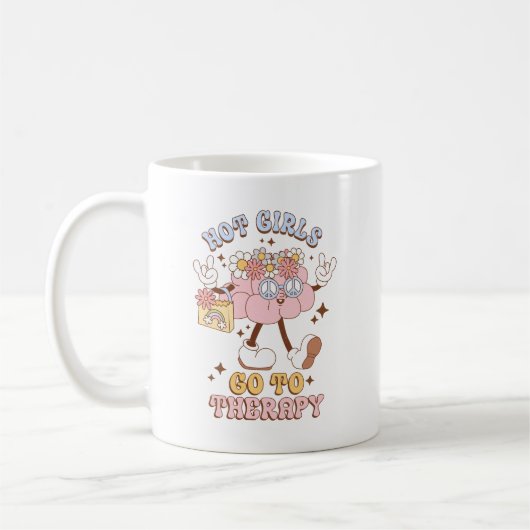 Mug Les Filles Chaudes Aller À La Thérapie Sensibilisa (Gauche)