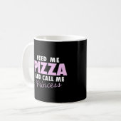 Mug Les filles drôles m'alimentent la pizza et (Devant gauche)
