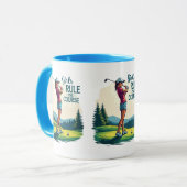 Mug Les filles gouvernent le parcours Retro Golf Illus (Devant gauche)