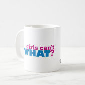 Mug Les filles ne peuvent quoi ? Conception personnal (Devant gauche)