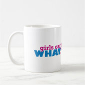 Mug Les filles ne peuvent quoi ? Conception personnal (Gauche)