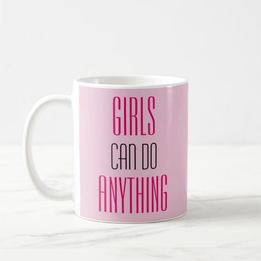 Mug Les filles peuvent faire n'importe quoi Pouvoir de (Gauche)