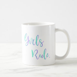 Mug Les Filles Régissent. Cool de typographie inspiran