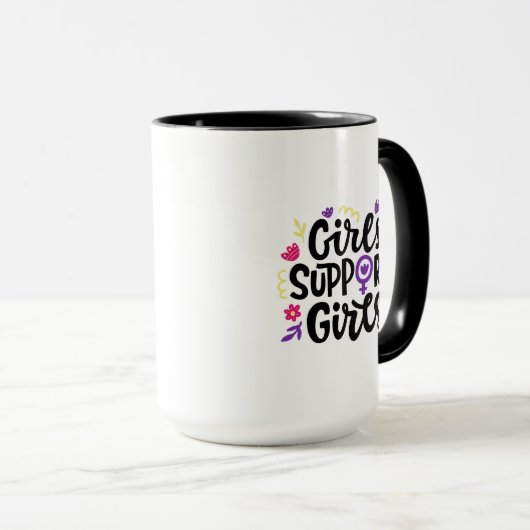 Mug Les filles soutiennent les filles (Devant droit)