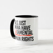 Mug Les filles veulent avoir des droits fondamentaux (Devant gauche)