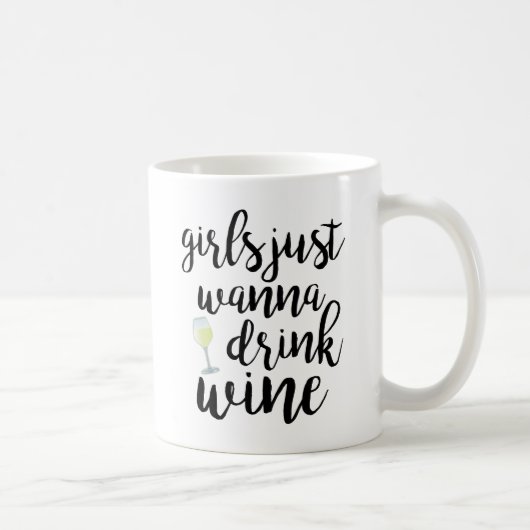 Mug Les Filles Voulaient Juste Boire Du Vin Drôle (Droite)