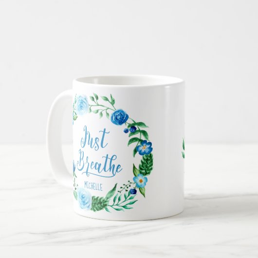 Mug Les fleurs bleues soufflent (Devant gauche)