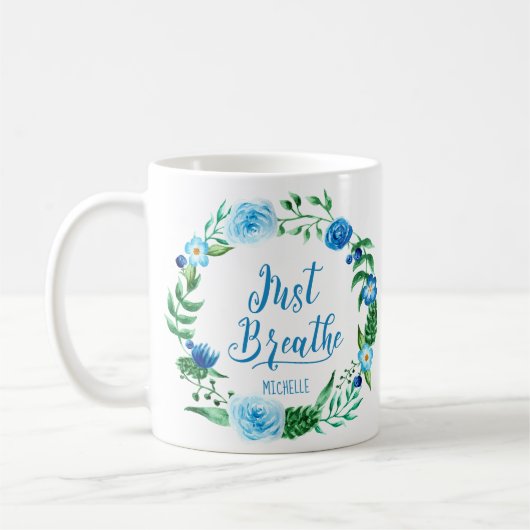 Mug Les fleurs bleues soufflent (Gauche)