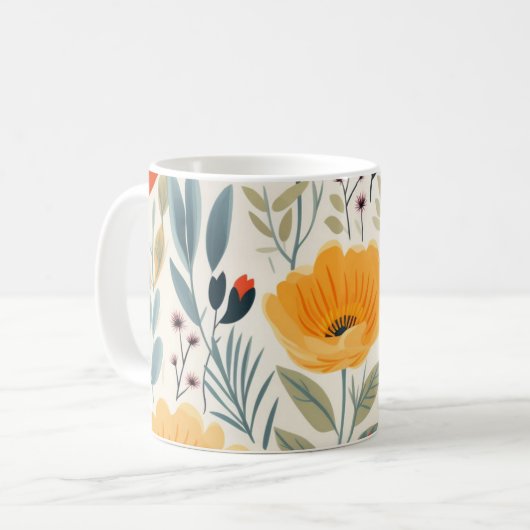 Mug Les fleurs colorées (Devant gauche)