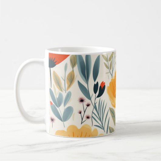 Mug Les fleurs colorées (Gauche)