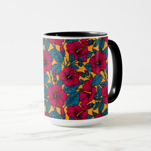 Mug Les fleurs d'Hibiscus (Devant droit)