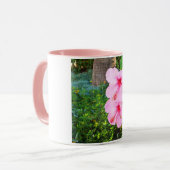 Mug Les fleurs d'Hibiscus roses (Devant gauche)