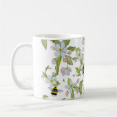 Mug Les fleurs du jardin de printemps et les bourdons (Gauche)