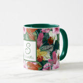 Mug Les fleurs du paradis côtier monogramme (Devant droit)