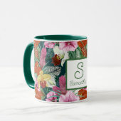 Mug Les fleurs du paradis côtier monogramme (Devant gauche)