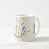 Mug Les fleurs planent le soleil et la lune graphisme (Devant droit)