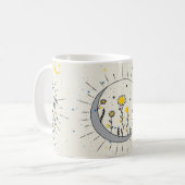 Mug Les fleurs planent le soleil et la lune graphisme (Devant gauche)