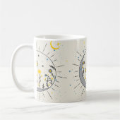 Mug Les fleurs planent le soleil et la lune graphisme (Gauche)