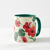 Mug Les fleurs tropicales du Lotus Blanc (Devant droit)