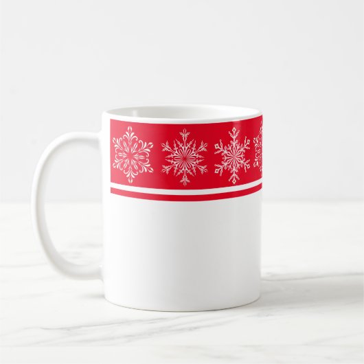 Mug Les flocons de neige de Noël (Gauche)