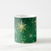 Mug Les flocons dorés de Noël sur l'Arrière - plan ver (Centre)