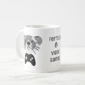 Mug Les furets Jouer à des jeux vidéo Drôle Cartoon (Devant gauche)