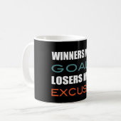 Mug Les gagnants font des buts, perdant font des (Devant gauche)