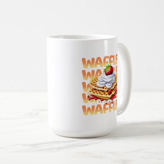 Mug Les gaufres couvertes de fraises (Devant droit)