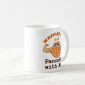 Mug Les gaufres ne sont que des crêpes avec Abs Waffle (Devant droit)
