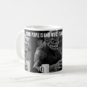 Mug Les gens indifférents est dur travail Rétro Monste (Devant gauche)