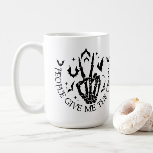 Mug Les gens me donnent la chair de poule (Avec donut)