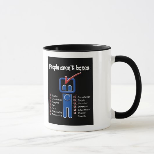 Mug Les gens ne sont pas des boîtes (Droite)