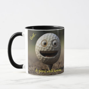 Mug Les golfeurs de cafés, "Une bonne marche gâtée"