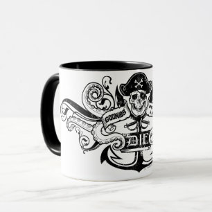 Mug Les Goonies "Never Say Die" Pirate Ancre Badge