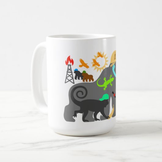 Mug Les gorilles au travail (Devant gauche)