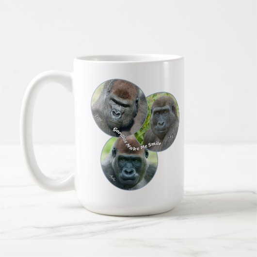 Mug Les gorilles me font sourire (Gauche)