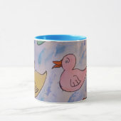 Mug Les gouttes de pluie sur la boue de canettes (Centre)