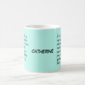 Mug Les grandes culottes de fille de turquoise (Centre)