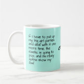 Mug Les grandes culottes de fille de turquoise (Gauche)