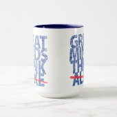 Mug Les grands esprits pensent le texte bleu (Centre)