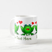 Mug Les grenouilles à caricatures vertes sauvent le ma (Devant gauche)