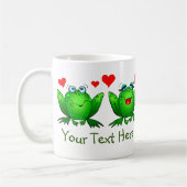 Mug Les grenouilles à caricatures vertes sauvent le ma (Gauche)