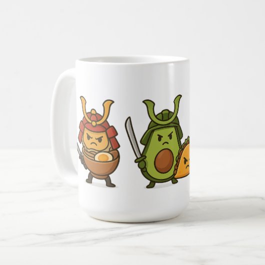 Mug Les guerriers alimentaires de Samurai (Devant gauche)
