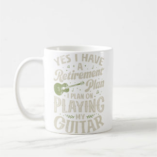 Mug Les guitaristes ont un plan de retraite en jouant