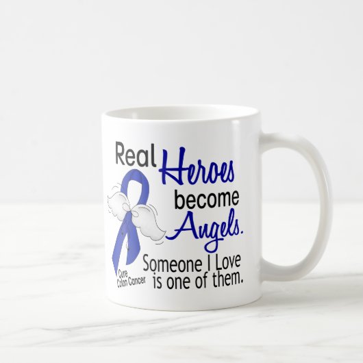 Mug Les héros deviennent cancer du colon d'anges (Droite)